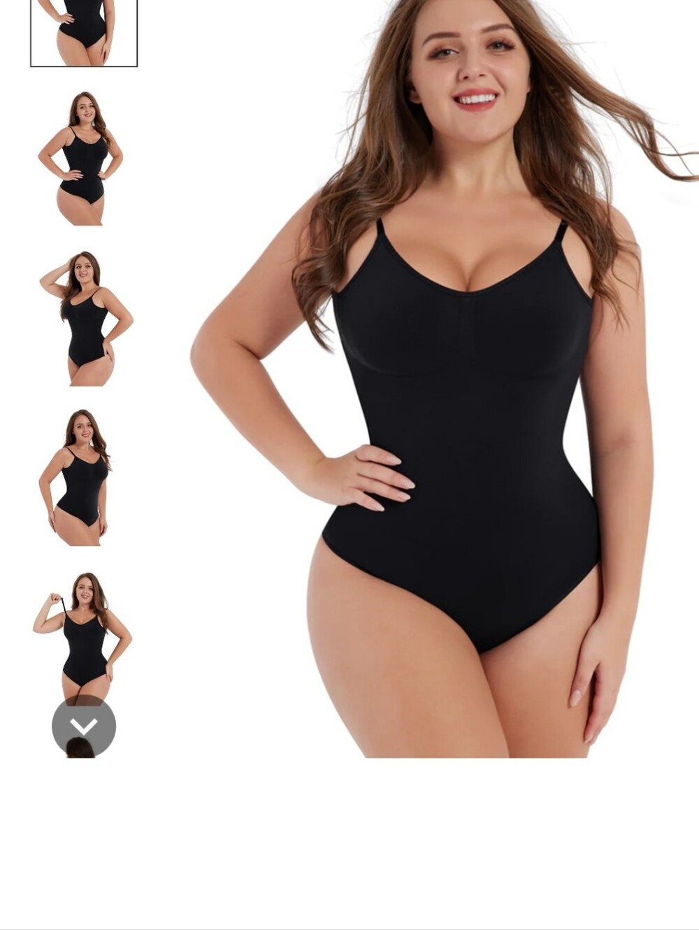 Black Sculpting Shapewear Bodysuit for Women